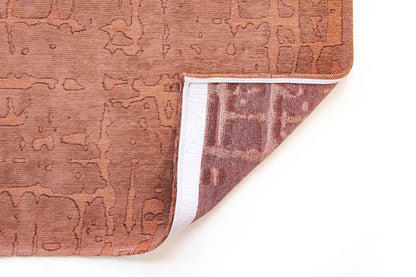 3' X 5' Orange Abstract Non Skid Area Rug