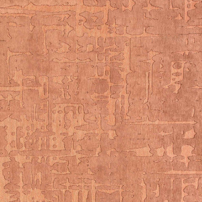 5' X 7' Orange Abstract Non Skid Area Rug