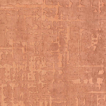 7' X 9' Orange Abstract Non Skid Area Rug
