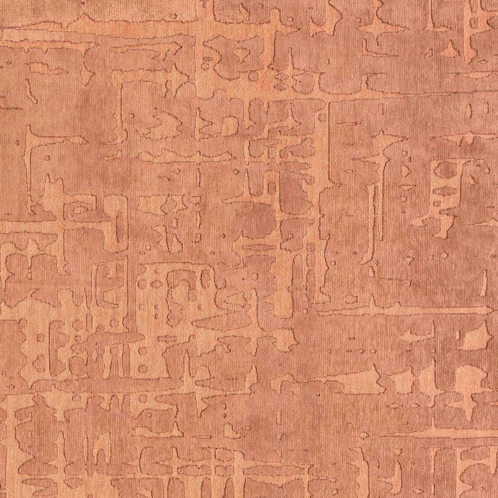 7' X 9' Orange Abstract Non Skid Area Rug