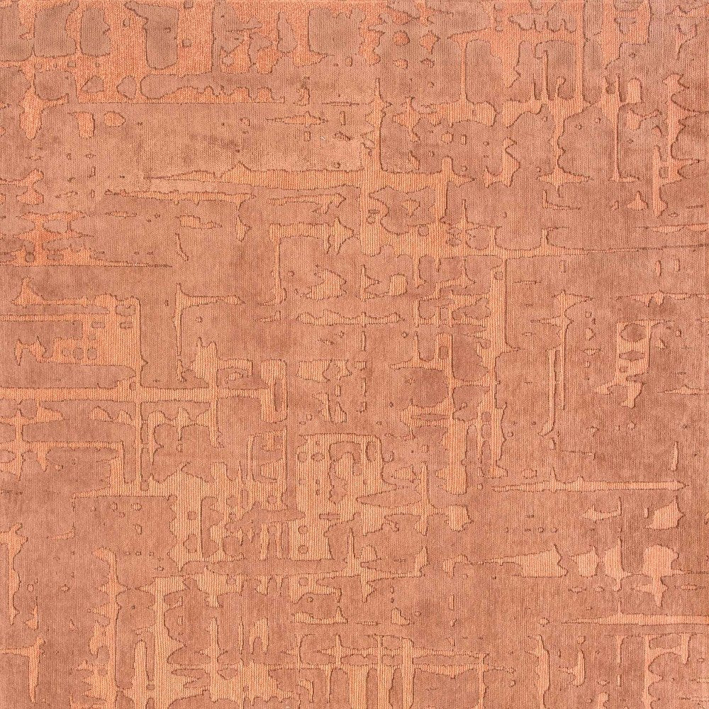 7' X 9' Orange Abstract Non Skid Area Rug