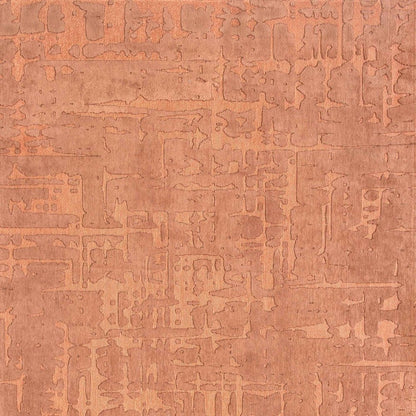 7' X 9' Orange Abstract Non Skid Area Rug