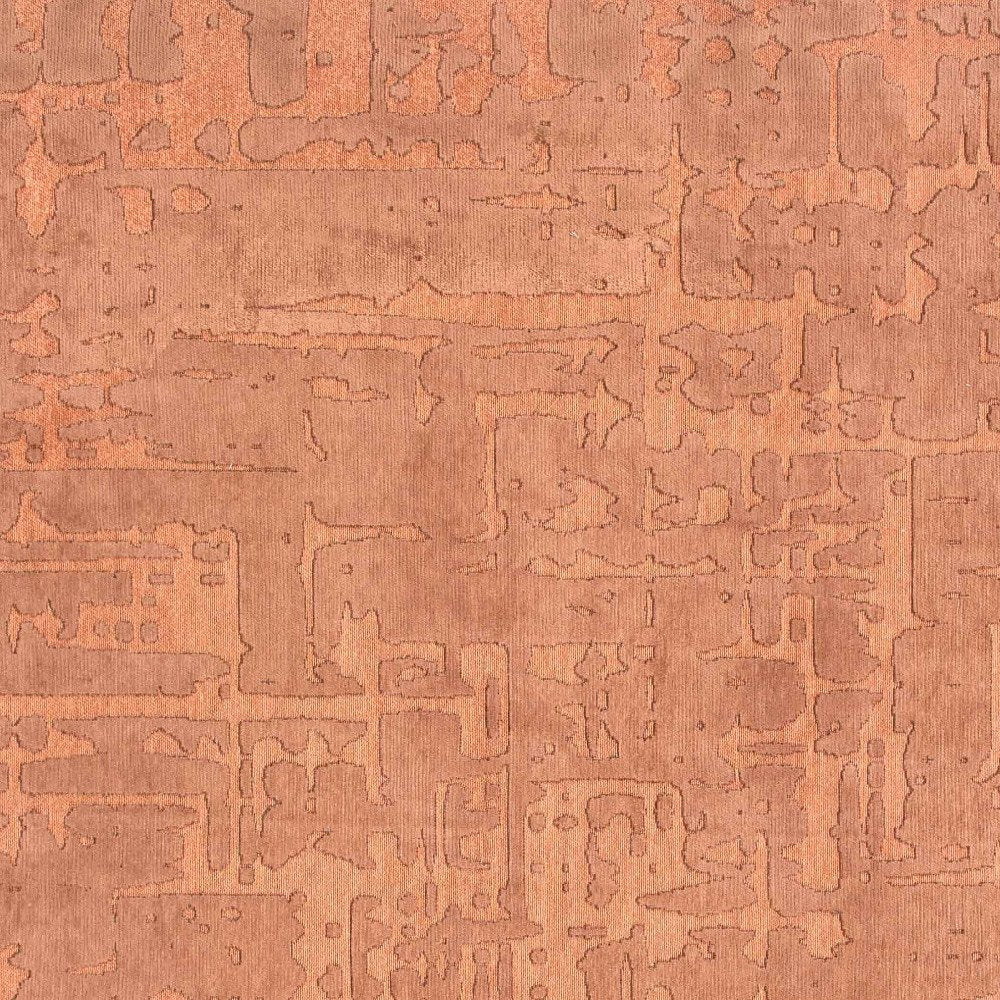 9' X 13' Orange Abstract Non Skid Area Rug