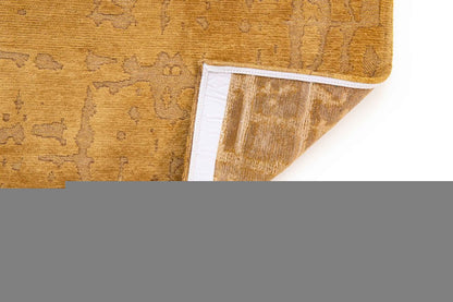 3' X 5' Yellow Abstract Non Skid Area Rug