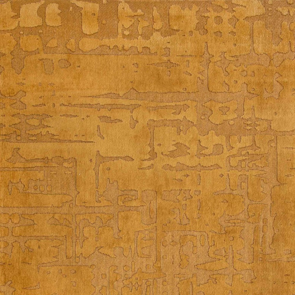 5' X 7' Yellow Abstract Non Skid Area Rug