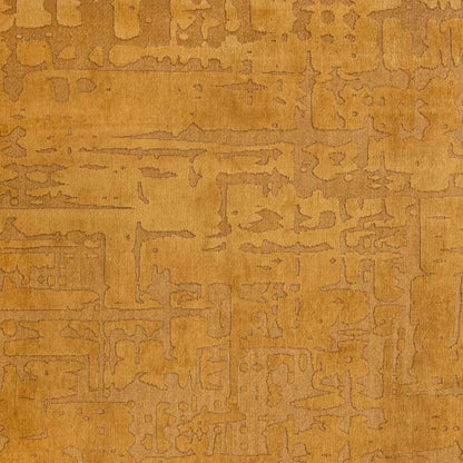 7' X 9' Yellow Abstract Non Skid Area Rug