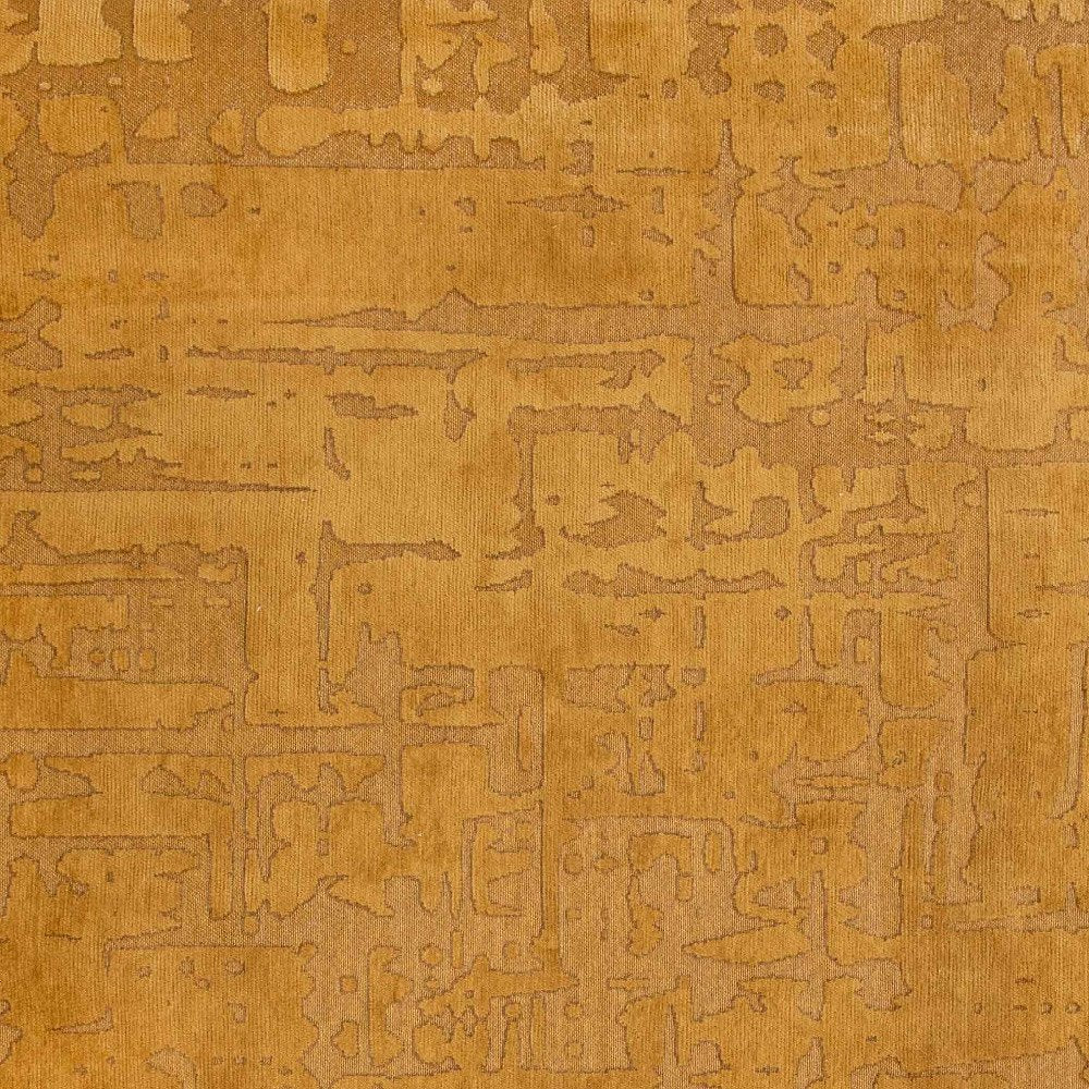 7' X 9' Yellow Abstract Non Skid Area Rug