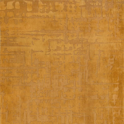 7' X 9' Yellow Abstract Non Skid Area Rug