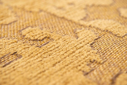 8' X 11' Yellow Abstract Non Skid Area Rug