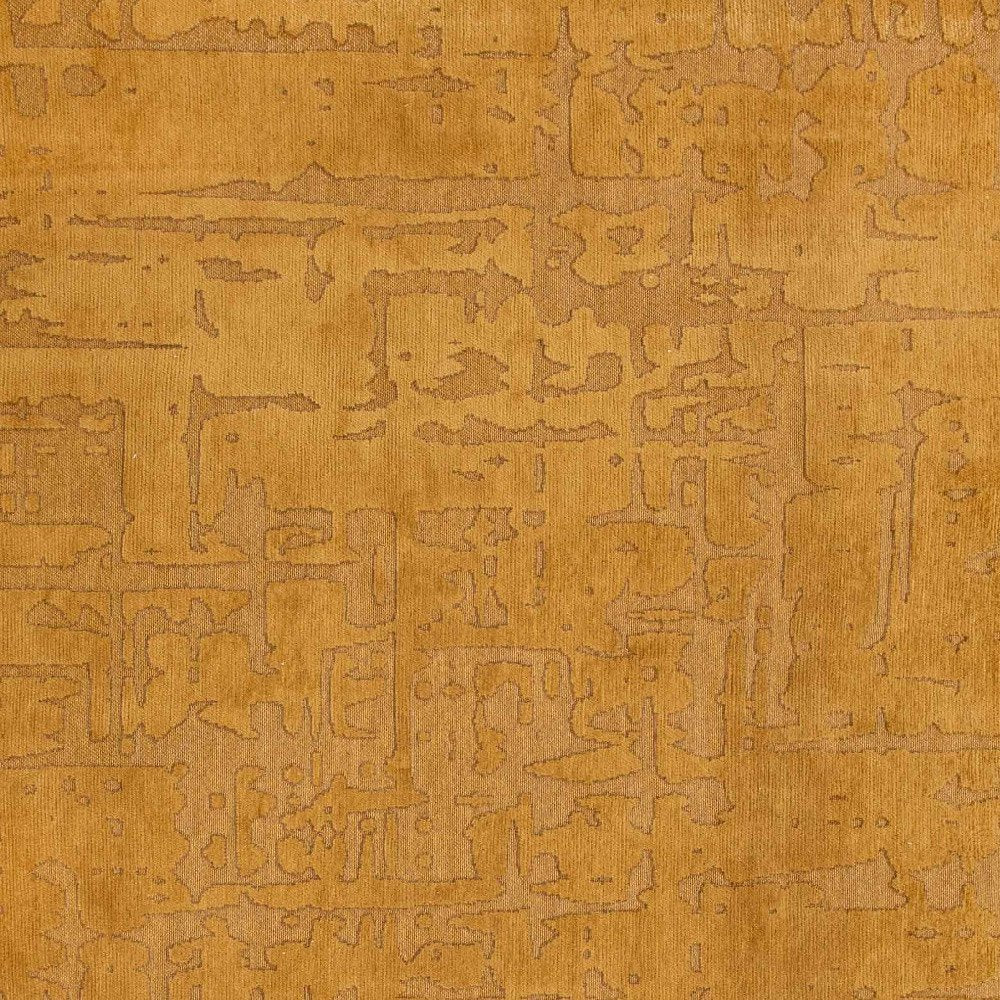 9' X 13' Yellow Abstract Non Skid Area Rug