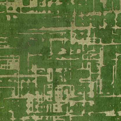 8' X 11' Green Abstract Non Skid Area Rug