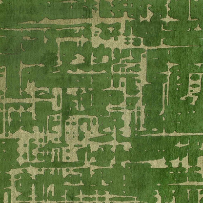 9' X 13' Green Abstract Non Skid Area Rug