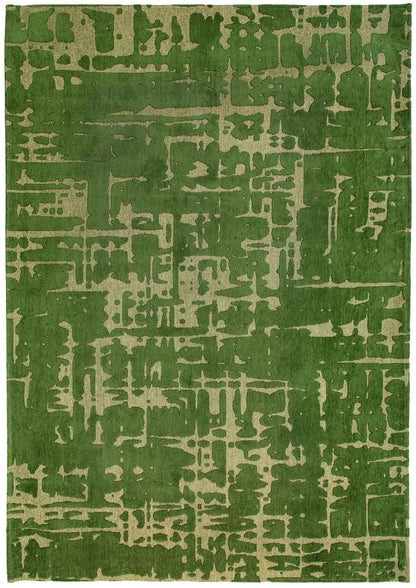 8' Green Round Abstract Non Skid Area Rug