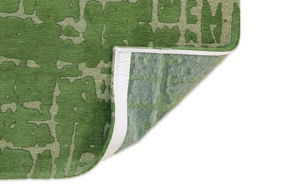 8' Green Round Abstract Non Skid Area Rug