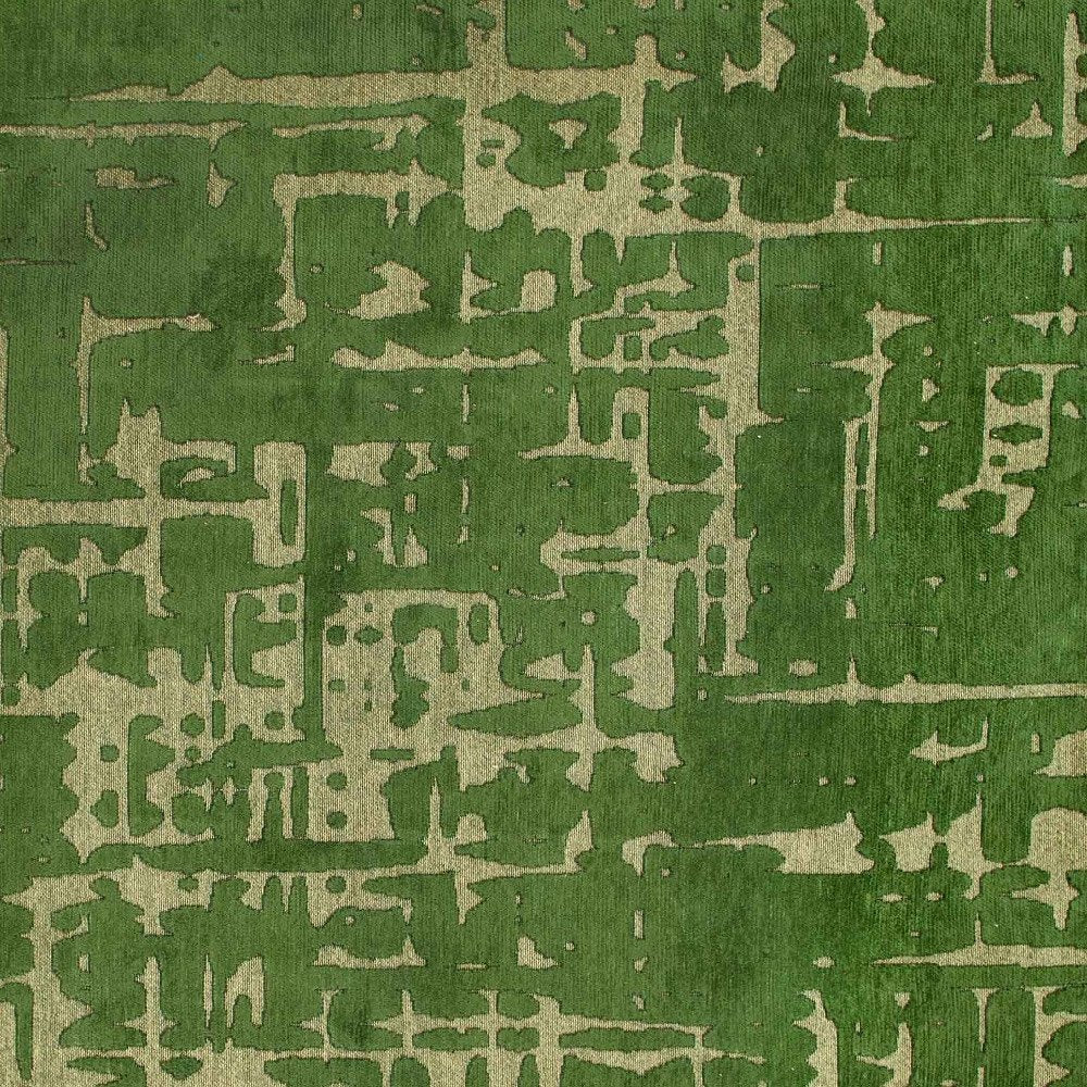 8' Green Round Abstract Non Skid Area Rug