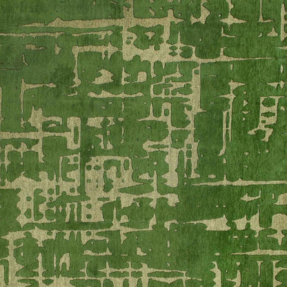 8' Green Round Abstract Non Skid Area Rug