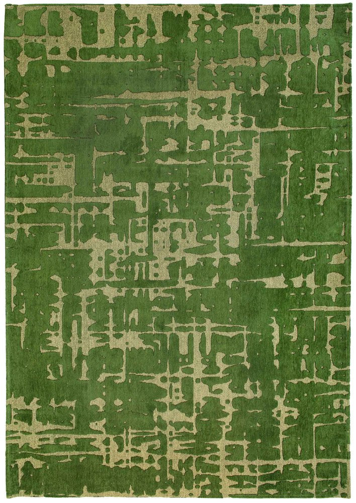 5' Green Round Abstract Non Skid Area Rug