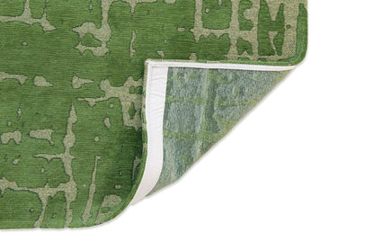 5' Green Round Abstract Non Skid Area Rug