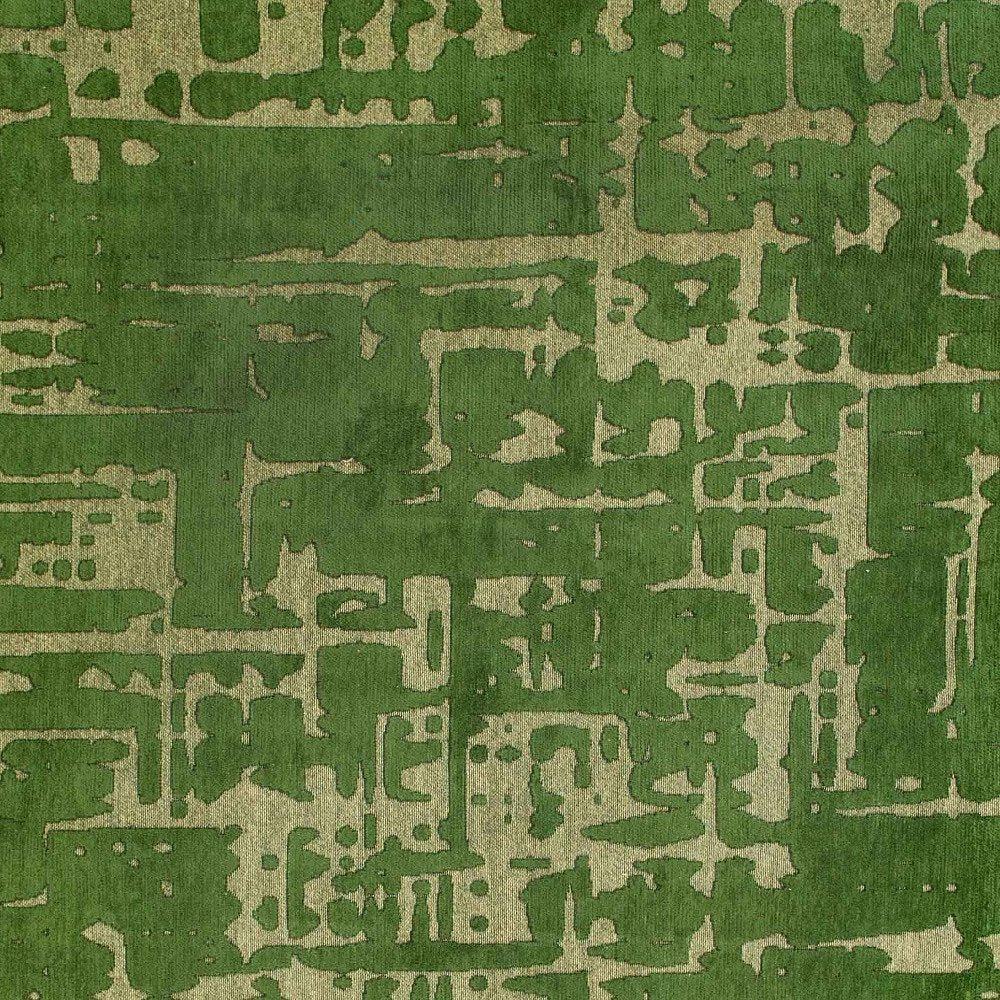 5' Green Round Abstract Non Skid Area Rug