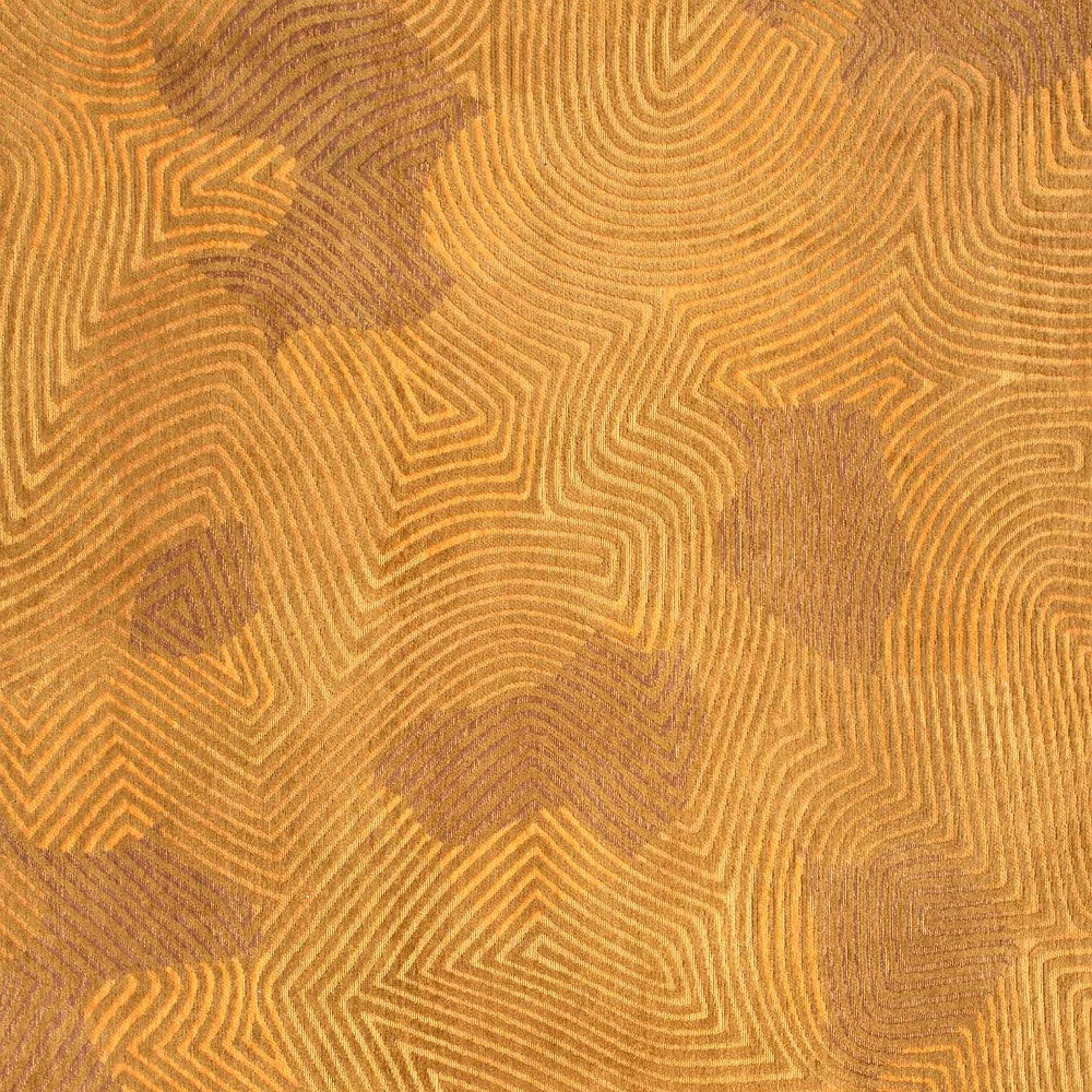 3' X 5' Yellow Abstract Non Skid Area Rug