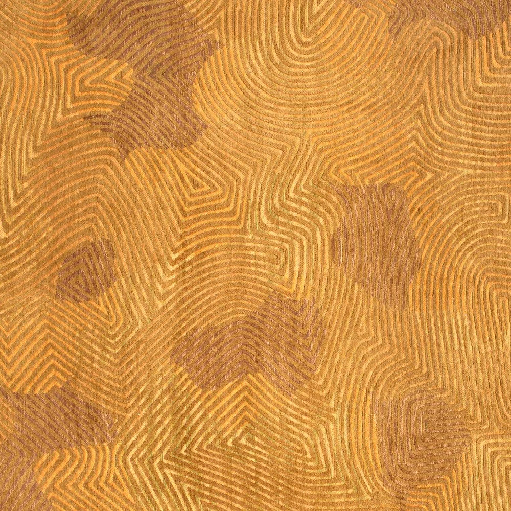 7' X 9' Yellow Abstract Non Skid Area Rug