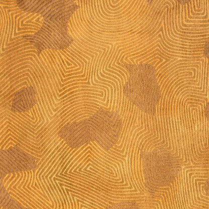 9' X 13' Yellow Abstract Non Skid Area Rug