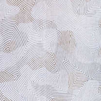 3' X 5' White Abstract Non Skid Area Rug