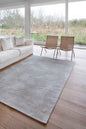 6' X 8' White Abstract Non Skid Area Rug