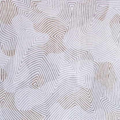 7' X 9' White Abstract Non Skid Area Rug