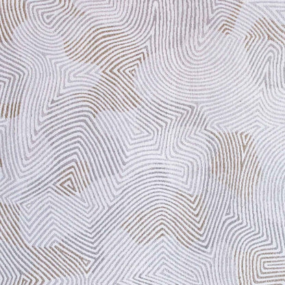 8' X 11' White Abstract Non Skid Area Rug