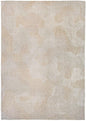 3' X 5' Beige and White Abstract Non Skid Area Rug