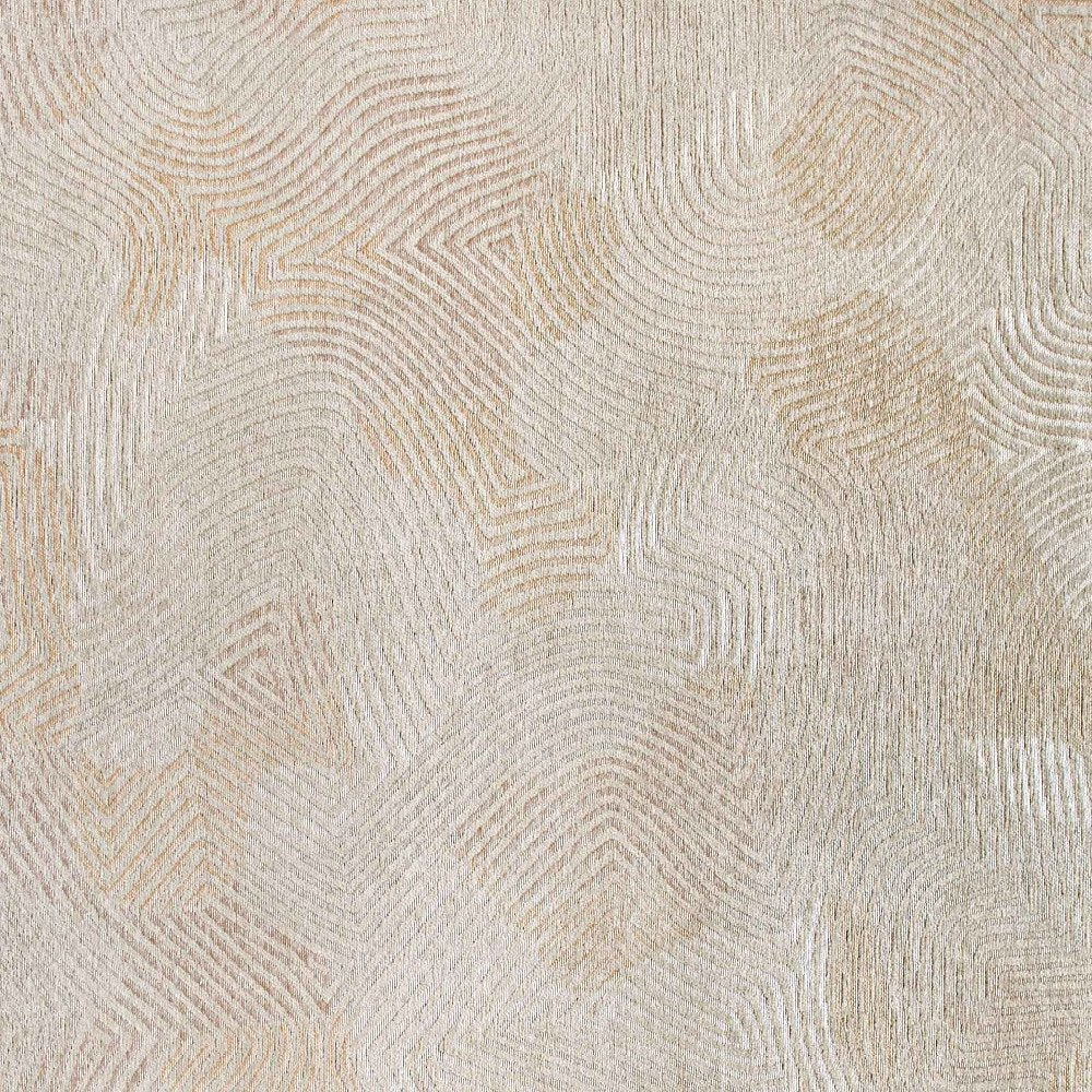 3' X 5' Beige and White Abstract Non Skid Area Rug