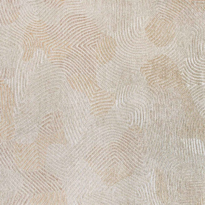 3' X 5' Beige and White Abstract Non Skid Area Rug