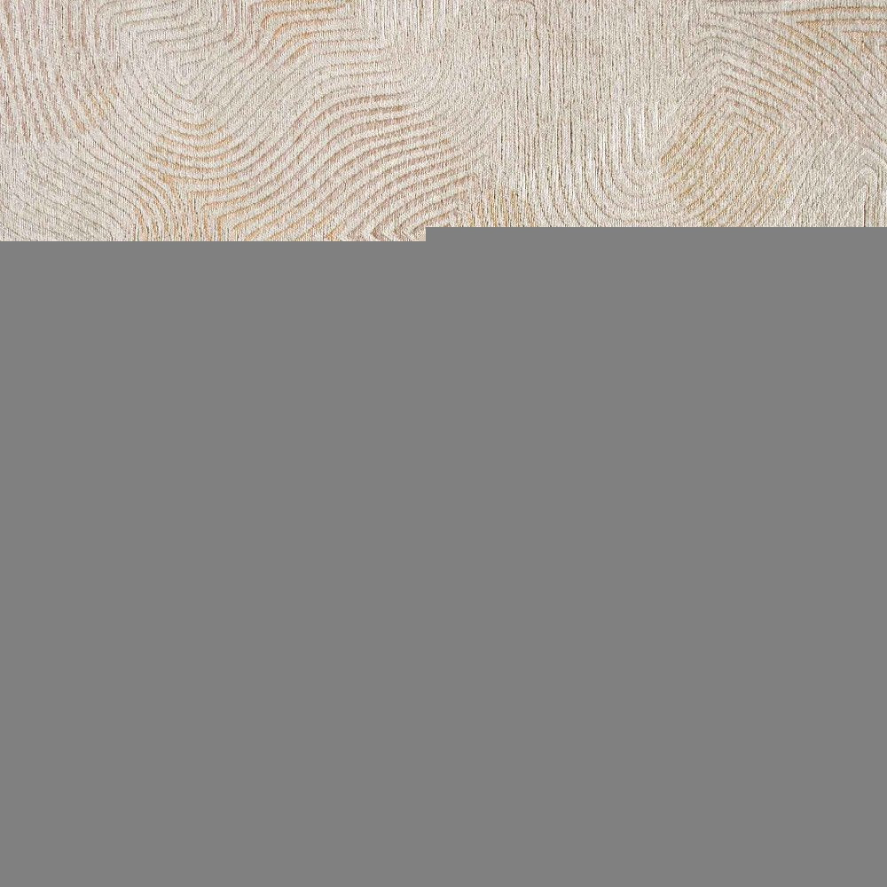 6' X 8' Beige and White Abstract Non Skid Area Rug