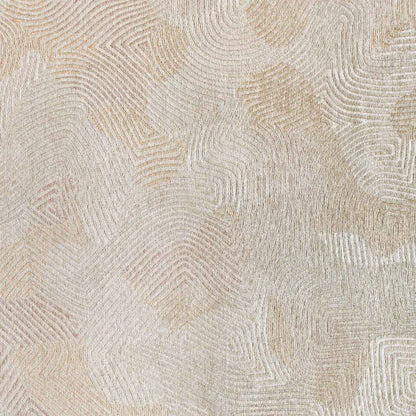 8' X 11' Beige and White Abstract Non Skid Area Rug