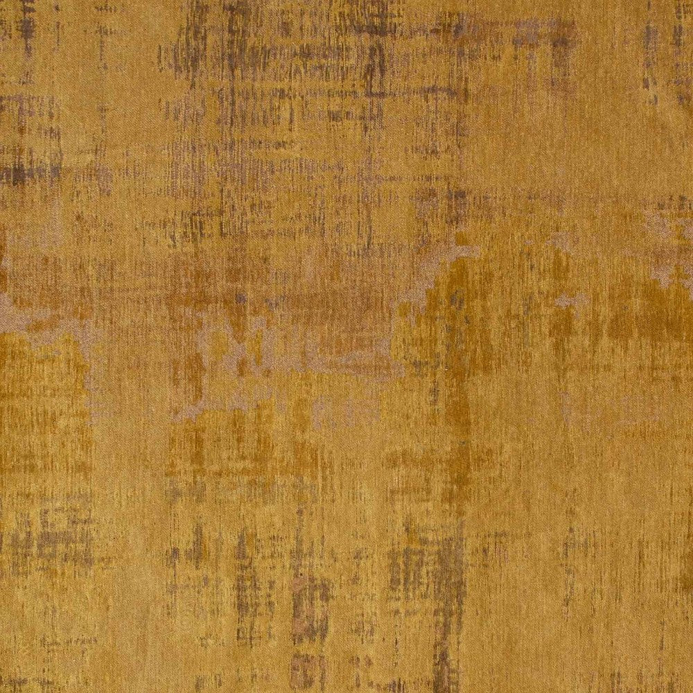 3' X 5' Yellow and Brown Abstract Non Skid Area Rug