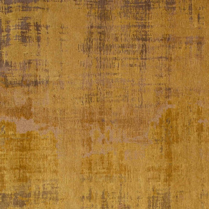 5' X 7' Yellow and Brown Abstract Non Skid Area Rug