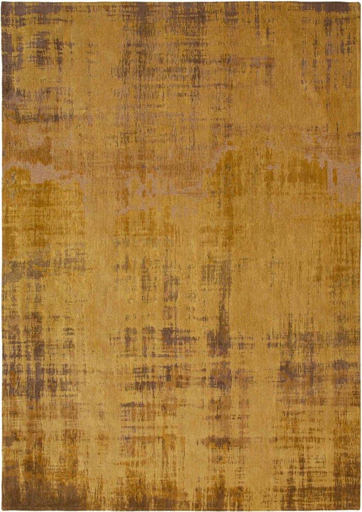 6' X 8' Yellow and Brown Abstract Non Skid Area Rug