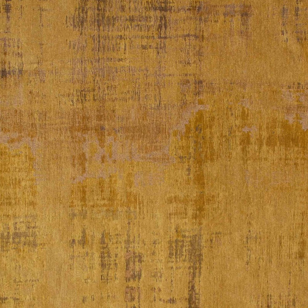 7' X 9' Yellow and Brown Abstract Non Skid Area Rug