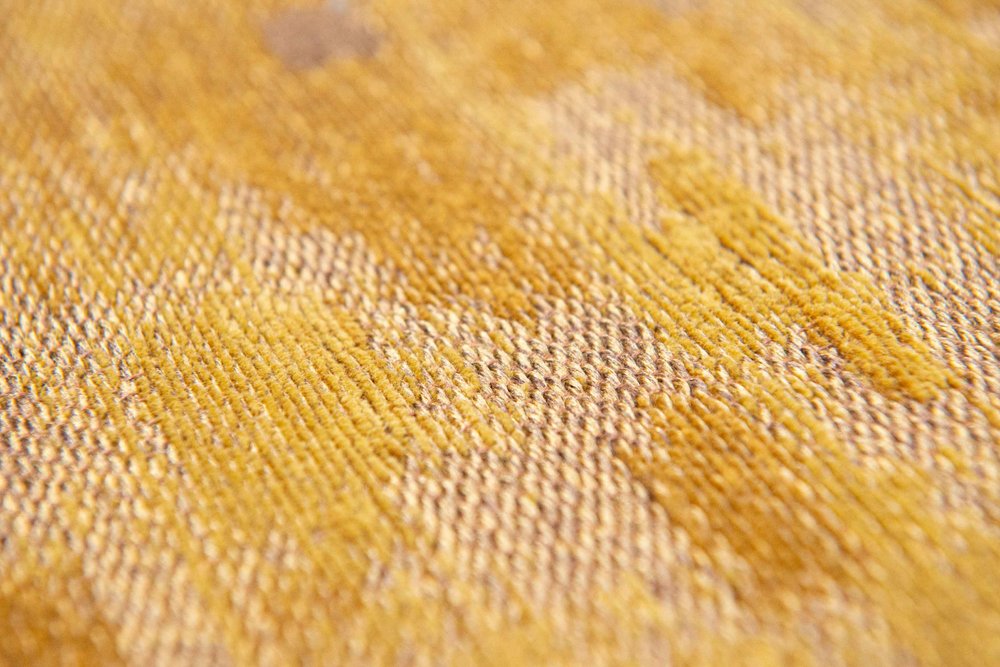 8' X 11' Yellow and Brown Abstract Non Skid Area Rug