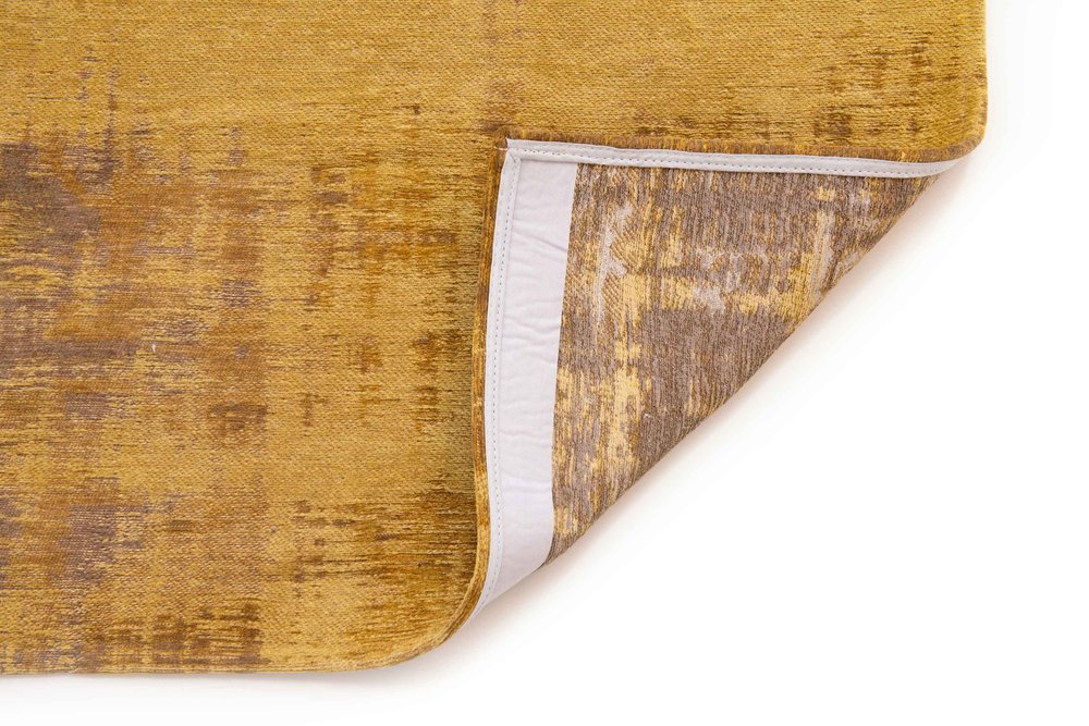 9' X 13' Yellow and Brown Abstract Non Skid Area Rug