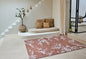 8' X 11' Red and White Oriental Non Skid Area Rug