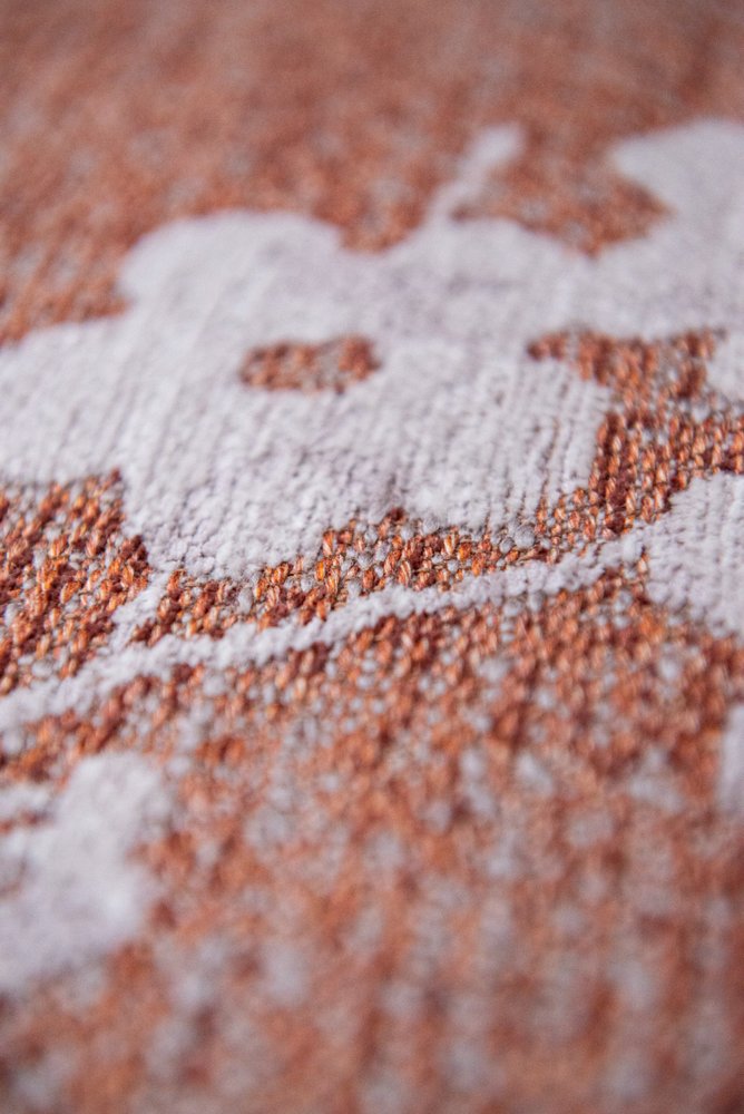 8' X 11' Red and White Oriental Non Skid Area Rug