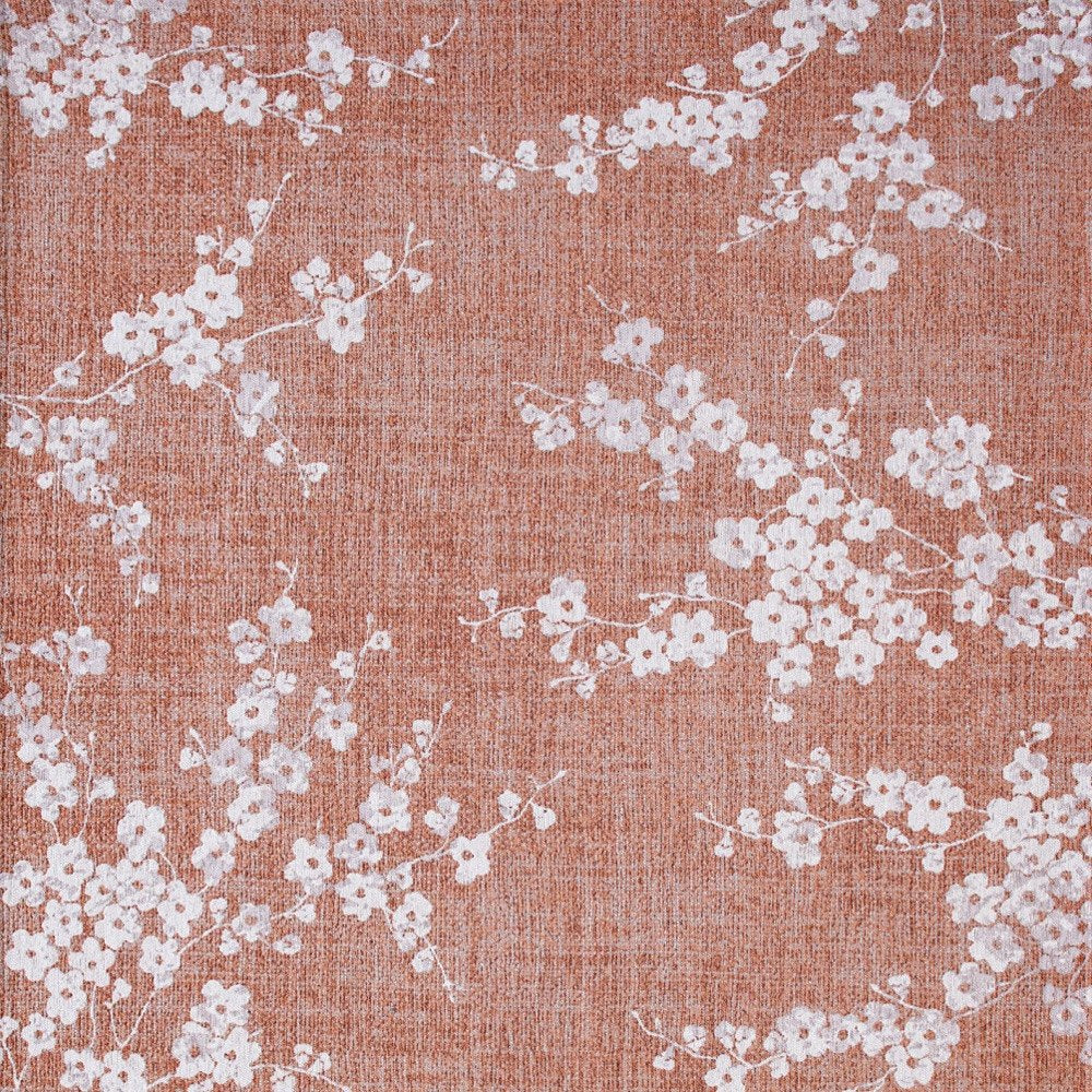 9' X 13' Red and White Round Oriental Non Skid Area Rug