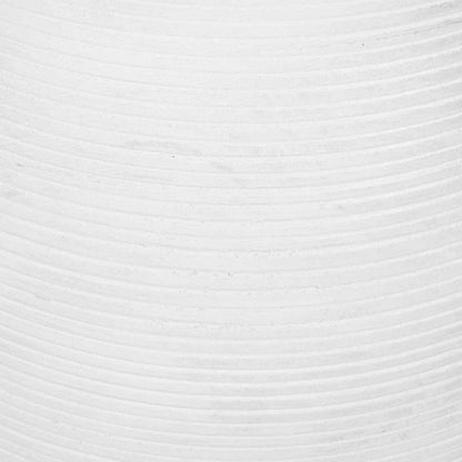 22" White Distressed Solid Wood Round End Table
