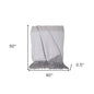 50" X 60" Gray Woven Cotton Herringbone Throw Blanket with Fringe