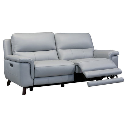 Three Piece Indoor Gray Leather Six Person Seating Set