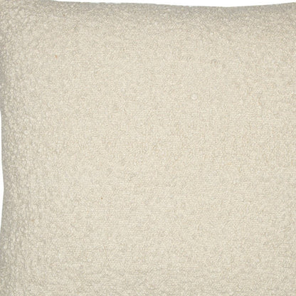 20" Ivory Throw Pillow With Shag