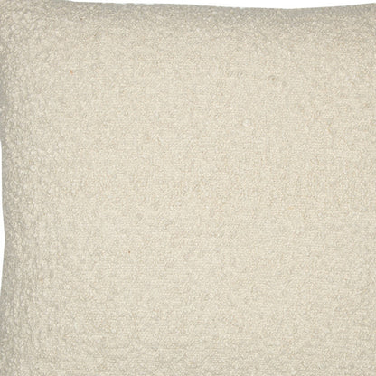 20" Ivory Throw Pillow With Shag