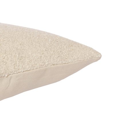 20" Ivory Throw Pillow With Shag